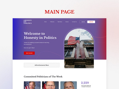 Honesty in Politics clean professional responsive typography upqode web design web development wordpress