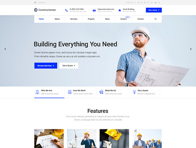 Constructionex building business professional upqode web developement webdesign wordpress wordpress design wordpress development