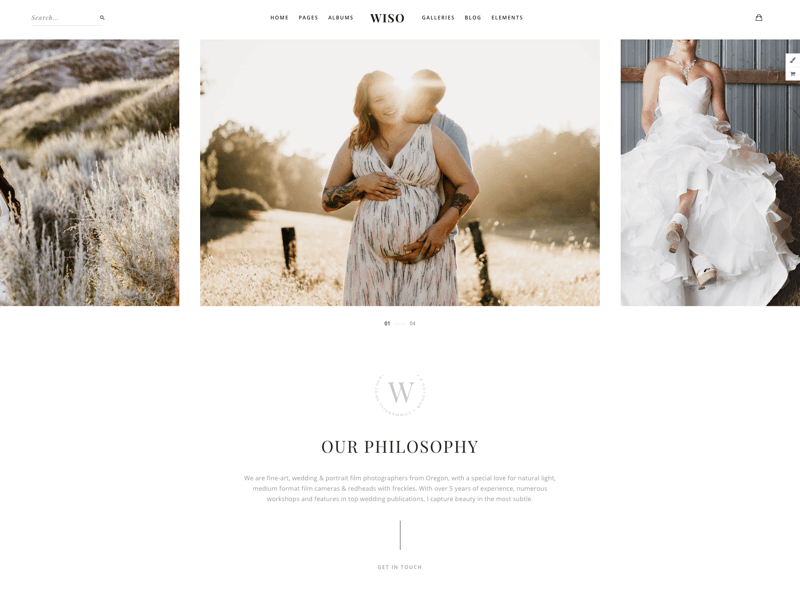 Wiso Photography WordPress Theme agency clean creative fullscreen gallery one page parallax personal blog photo photographer photography photography theme portfolio responsive