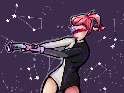 Penelope 2016 character illustrator original character penelope pin-up pin-up space cadet vector