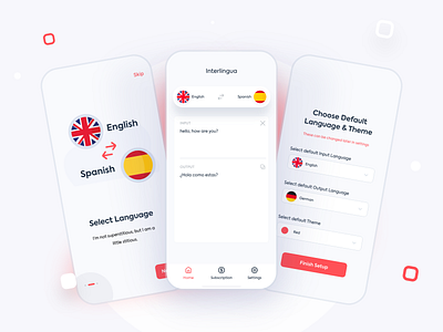 Translation App Concept app colors convert design language lingo linguistic minimal translation app ui uiux