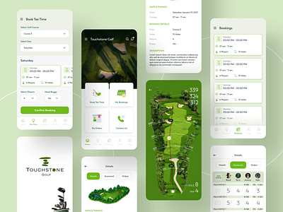 Golf Course App app colors design golf golf course green tee time ui uiux ux