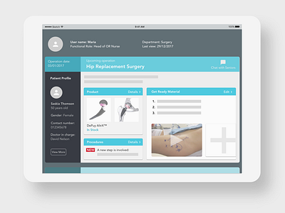 Quick mockup-Ease the pre-operation management (nurse view)