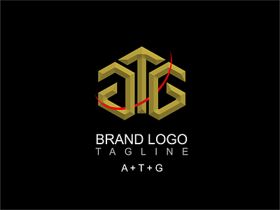 ATG monogram logo Consists of three letters 3d animation branding graphic design logo motion graphics