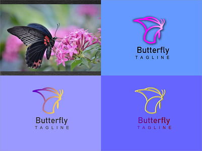 Logo Vector Animation concept logo animated brand Butterfly Logo 3d animation branding graphic design logo motion graphics ui