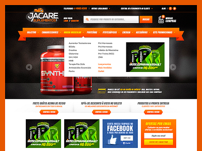 Jacaré Suplementos - E-commerce ecommerce fitness magento shop suplementos