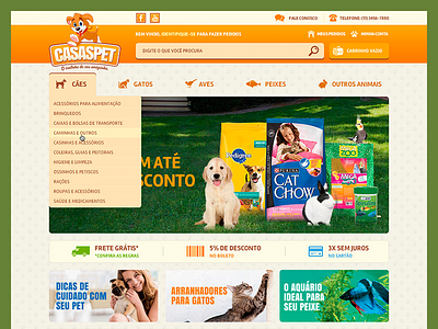 Casas Pet - E-commerce ecommerce loja integrada orange petshop shop