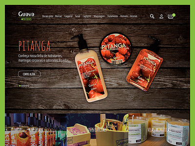 Guava Naturais - E-commerce ecommerce green magento naturals shop wood