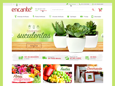 Encante Mais - E-commerce ecommerce green magento naturals plants shop