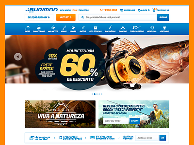 Buriman - E-commerce blue ecommerce fish fishing magento orange shop