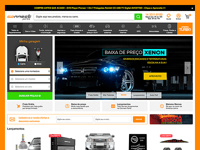 Connect Parts - E-commerce black car car parts ecommerce orange shop vtex