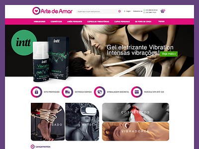Arte de Amar - E-Commerce design ecommerce magento sensual sexshop signativa webdesign