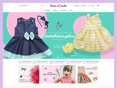 Aimê & Chantê - E-Commerce admake design dress e commerce infantil lojaintegrada moda shop vestidos web design