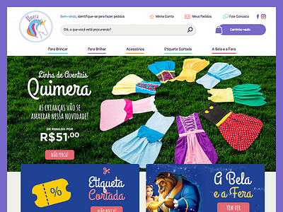 Quimera - E - Commerce admake case e commerce kids lojaintegrada quimera ui ux webdesign