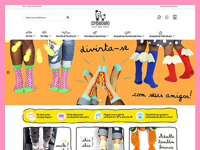 Combinadinho - E-commerce admake case cute e commerce kids lojaintegrada ui ux webdesign