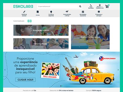 Eskolare - E-commerce books case escola lojavirutal marketplace vtex webdesign