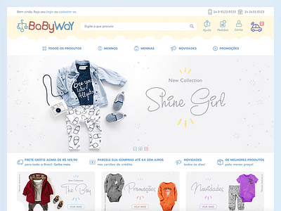 Babyway - E - Commerce admake baby case design iset shop store ui ux web