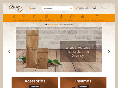 Grassy Caffè - E-commerce admake cafe coffeshop ecommerce idealeware loja store