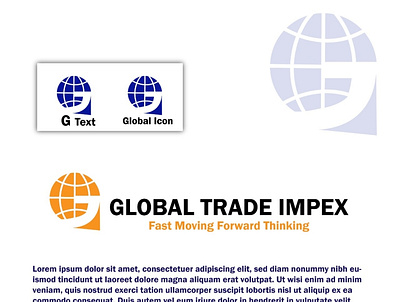 Global Trade Impex Logo brand logo branding global logo global trade impex logo graphic design logo unique logo unique logo design