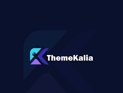 ThemeKalia Logo brand logo branding graphic design logo logo design themekalia themekalia logo design