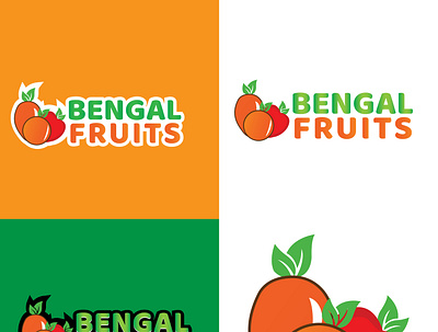 Bengal Fruits Logo bangla logo bengal fruits bengal fruits logo brand branding fruits logo graphic design logo pro logo unique logo