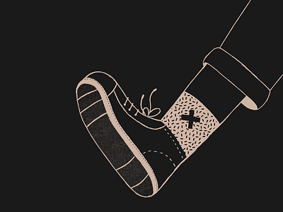 Sneaker feet illustration procreate shoes sneaker socks walk