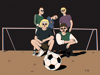Trainspotting cartoon football illustration movie procreate soccer trainspotting