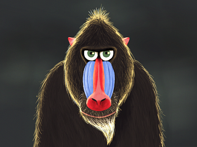 Mandril design illustration mandril monkey procreate procreateapp