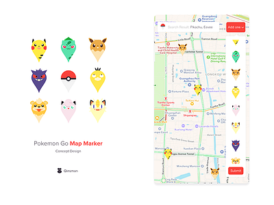 Pokemon Go Map Marker map marker pokemon ui