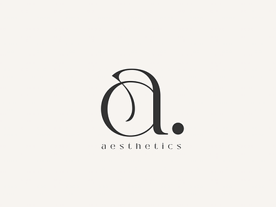 a ~ aesthetics branding bw canva graphic design logo minimalist minimalistic monogram typography