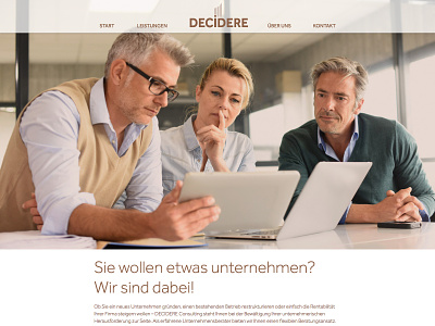 Decidere Consulting Website adobe xd branding design ui ux web
