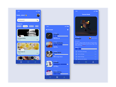 Online Learning Mobile App Concept