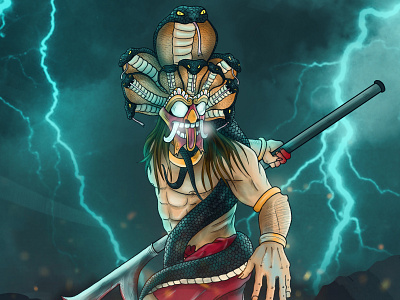 Sri lankan Traditional Devil art character characterdesign cobra cobradevil comic comics comicun devil warrior