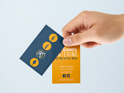 K'licious Catering business cards branding design graphic graphic design logo