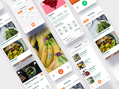 Nutritional Info App app clean interaction ios iphone macros meal prep mobile nutrition nutrition facts nutritionist product design recipe ui ux