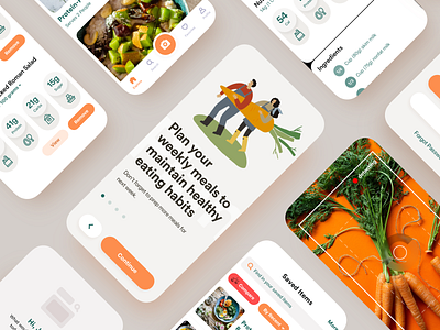 Food Scanner App app calories clean food interaction ios iphone mobile nutrition product design saas ui ux