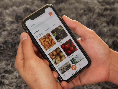 Search Flow animation app clean health interaction ios iphone mobile nutrient facts nutrients principle product design prototype recipe search ui ux video