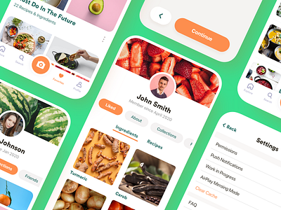 Profile Screen for a Health Recipe App