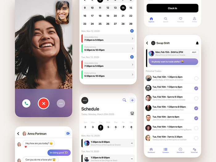 Time Clock Scheduling App by YesYou® | Isaac Sanchez on Dribbble