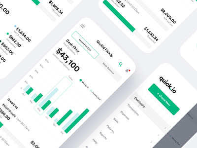 Bookkeeping Mobile Dashboard android app dashboad dashboard expenses financial flutter interaction invoice invoices ios iphone mobile product design quickbooks responsive saas tracker ui ux