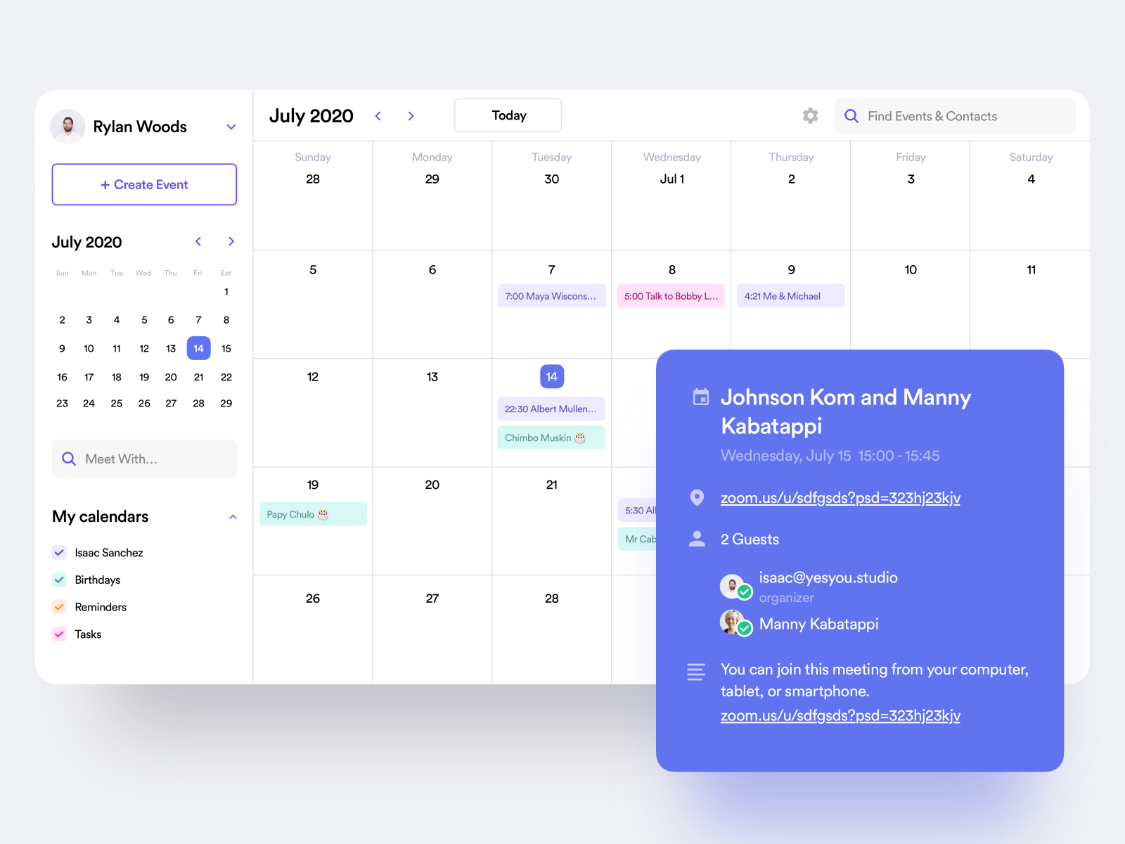 Calendar Desktop App by YesYou Studio on Dribbble