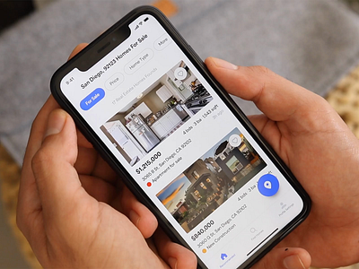 Real Estate Filtering and Map Interaction Design andorid animation app booking flutter homes housing interaction ios iphone mobile principle product design real estate rent renting saas ui ux zillow