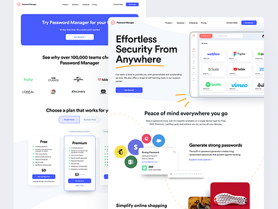 Password SaaS App Website Pages