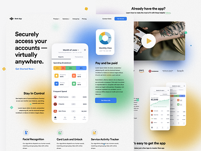 Banking App Web Design