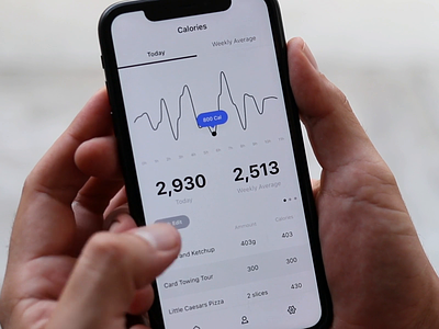 Calorie and Macro Tracker App animation app calorie design fit fitness interaction ios iphone macros mobile product design protopie prototype tracker training ui ux video