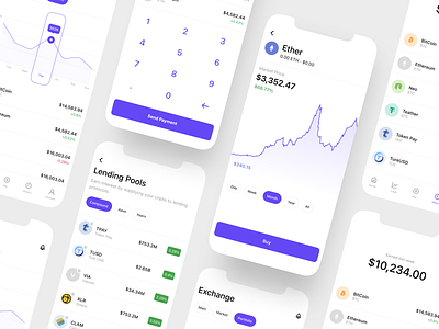 Cripto App app banking clean crypto finance flutter interaction iphone mobile product design react saas ui ux