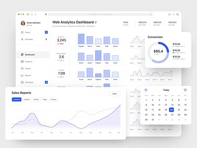 Analytics Dashboard analytics app charts clean dashboard desktop interaction kpi product design reports saas sales ui ux