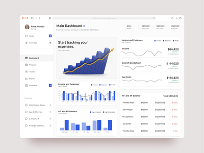 Analytics Dashboard analytics app budget charts dashboard desktop expenses finance interaction product design quickbooks tracking ui ux
