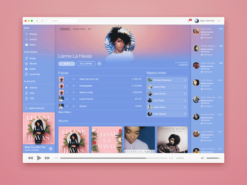 Spotify and Apple (.sketch) by Isaac Sanchez | Dribbble ...