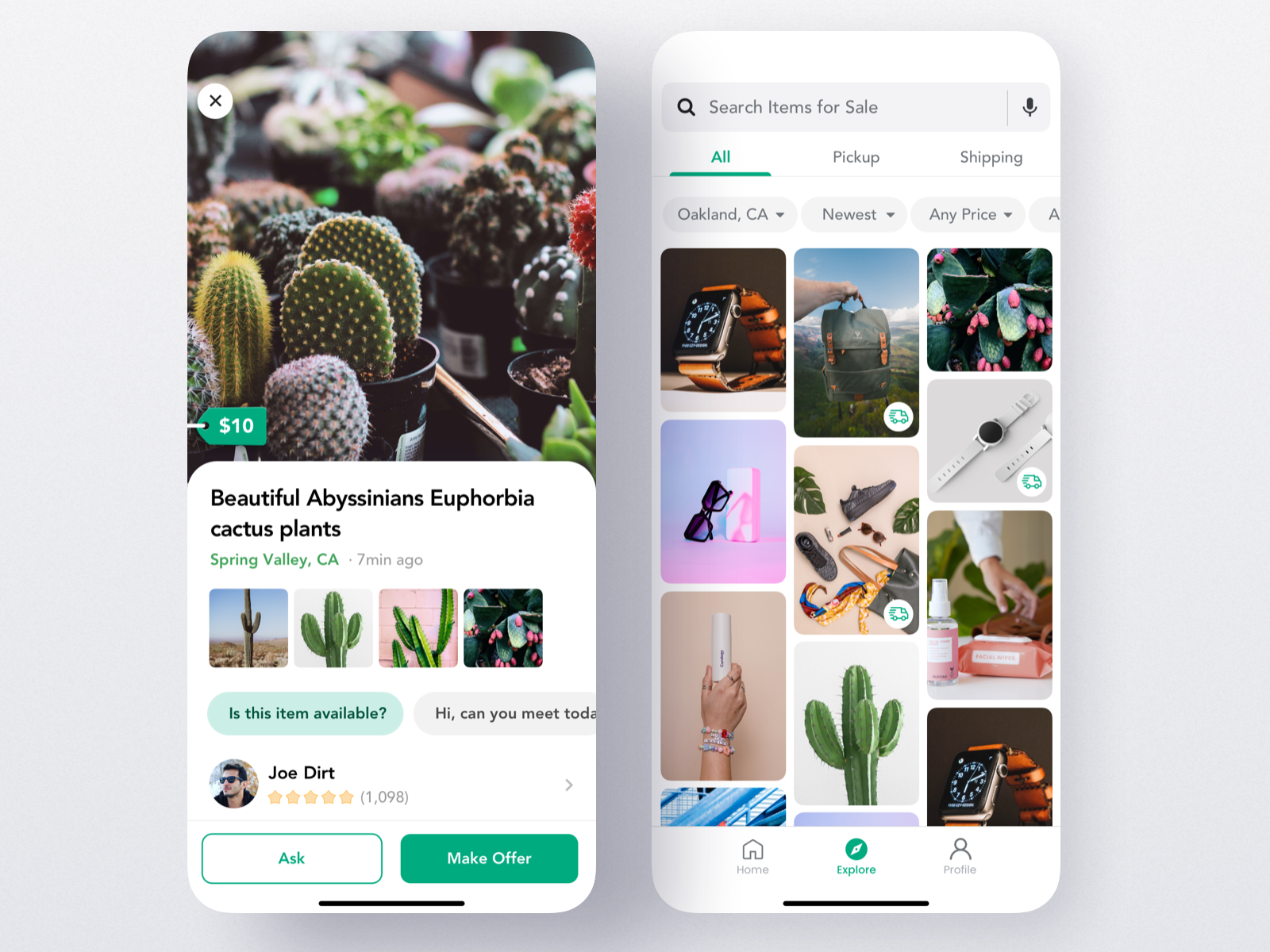 Sell and Buy Stuff Near By App Redesign by YesYou® Isaac Sanchez on